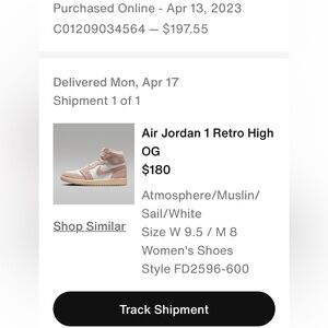 Woman’s retro high OG Jordan 1’s